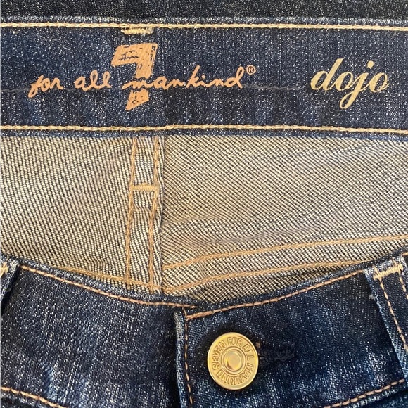 7 For All Mankind Dojo Jeans Size 31 Wide Leg Stretch - Picture 8 of 8